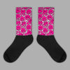 Jordan 1 Low GS “Fierce Pink” Dopeskill Sublimated Socks Slime Graphic Streetwear