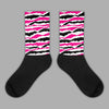 Jordan 1 Low GS “Fierce Pink” Dopeskill Sublimated Socks Abstract Tiger Graphic Streetwear