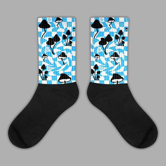 Jordan 1 High Retro OG “University Blue” DopeSkill Sublimated Socks Mushroom Graphic Streetwear