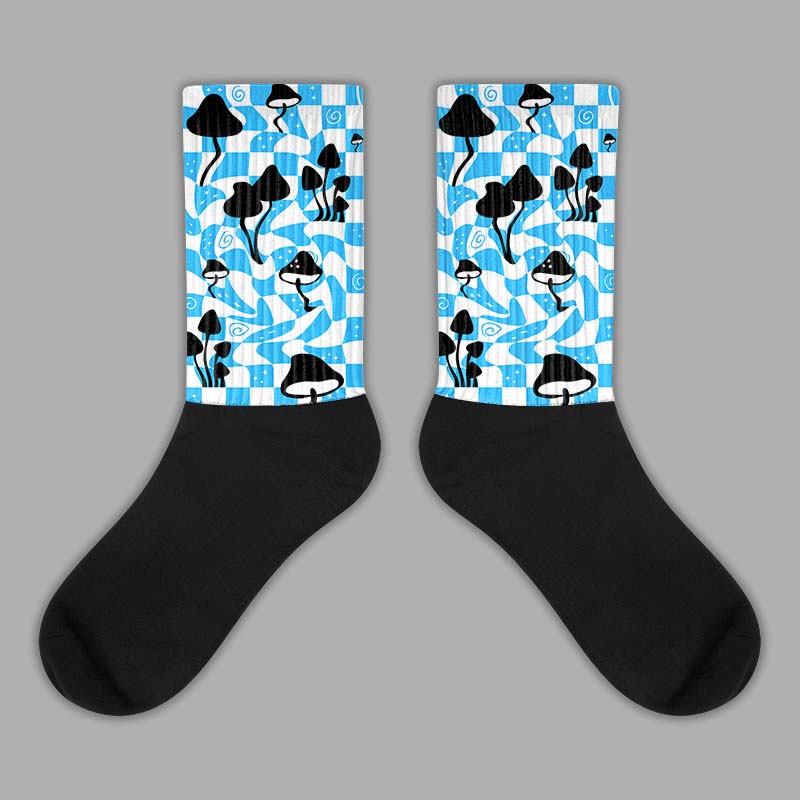 Jordan 1 High Retro OG “University Blue” DopeSkill Sublimated Socks Mushroom Graphic Streetwear