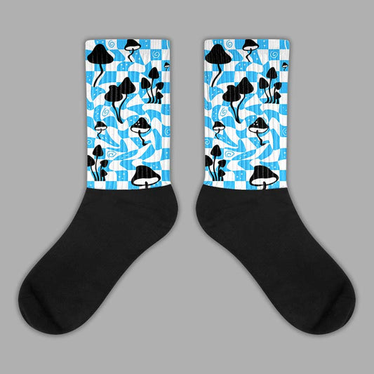 Jordan 1 High Retro OG “University Blue” DopeSkill Sublimated Socks Mushroom Graphic Streetwear