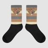 Jordan 6 WMNS Gore-Tex Brown Kelp DopeSkill Sublimated Socks Horizontal Stripes Graphic Streetwear