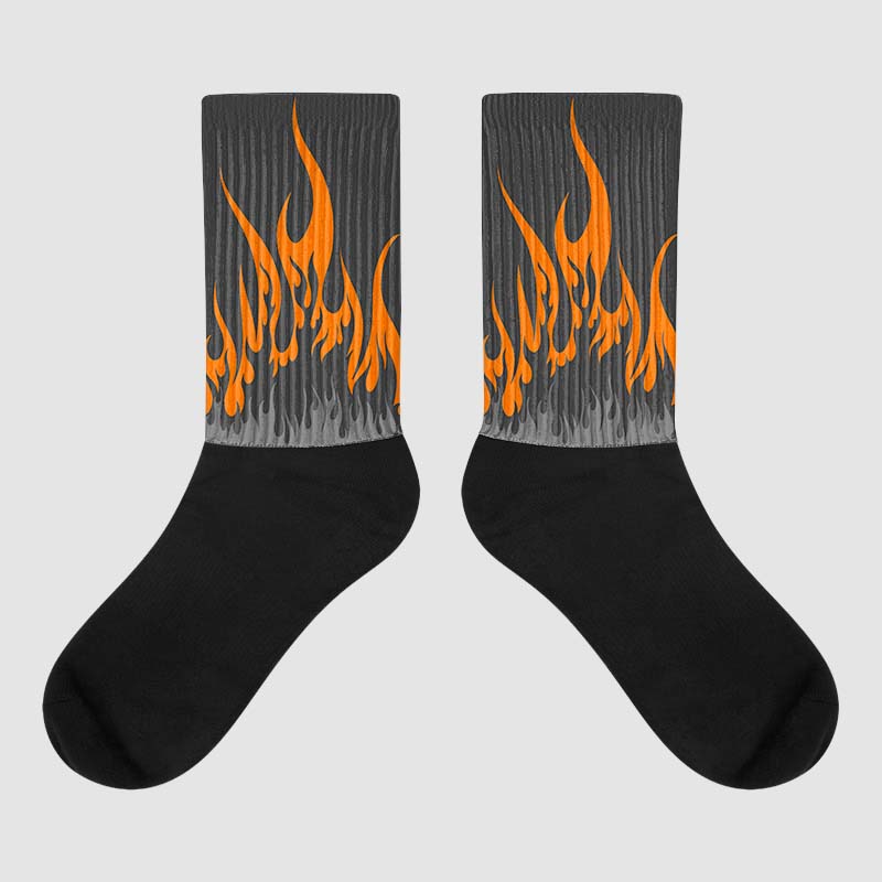 Jordan 3 Retro 'Fear Pack' DopeSkill Sublimated Socks FIRE Graphic Streetwear