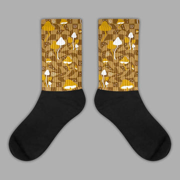 Jordan 13 Wheat 2023 DopeSkill Sublimated Socks Mushroom Streetwear