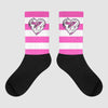 Jordan 4 GS “Hyper Violet” DopeSkill Sublimated Socks Horizontal Stripes Graphic Streetwear