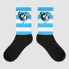 Jordan 1 High Retro OG “University Blue” DopeSkill Sublimated Socks Horizontal Stripes Graphic Streetwear