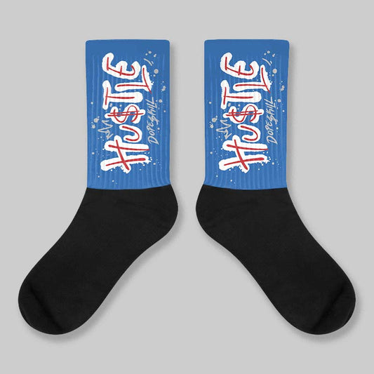 “True Blue” 3s DopeSkill Sublimated Socks Hustle Graphic