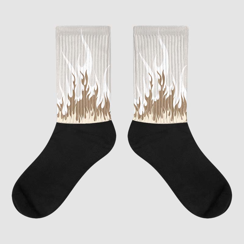 Jordan 5 SE “Sail” DopeSkill Sublimated Socks FIRE Graphic Streetwear