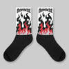 Black Metallic Reimagined 5s DopeSkill Sublimated Sock FIRE Graphic