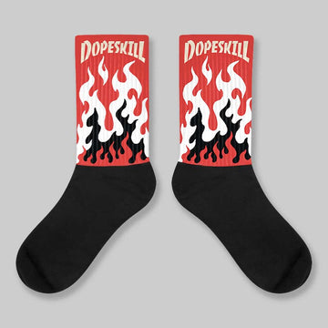 Nigel Sylvester x 4s “Brick After Brick” DopeSkill Sublimated Socks FIRE Graphic
