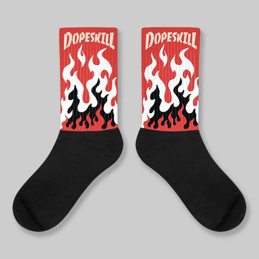Nigel Sylvester x 4s “Brick After Brick” DopeSkill Sublimated Socks FIRE Graphic