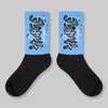 Black University Blue 5s DopeSkill Sublimated Socks Hustle Graphic