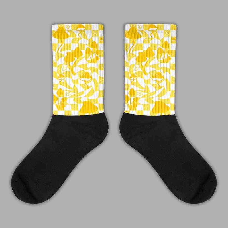 Jordan 11 Low 'Yellow Snakeskin' DopeSkill Sublimated Socks Mushroom Graphic Streetwear