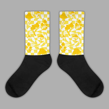 Jordan 11 Low 'Yellow Snakeskin' DopeSkill Sublimated Socks Mushroom Graphic Streetwear