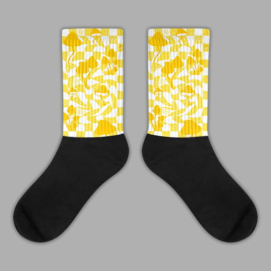 Jordan 11 Low 'Yellow Snakeskin' DopeSkill Sublimated Socks Mushroom Graphic Streetwear