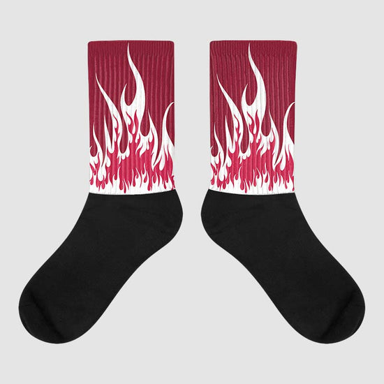 Jordan 1 Retro High '85 OG Metallic Burgundy DopeSkill Sublimated Socks FIRE Graphic Streetwear