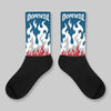 French Blue 12s DopeSkill Sublimated Sock FIRE Graphic