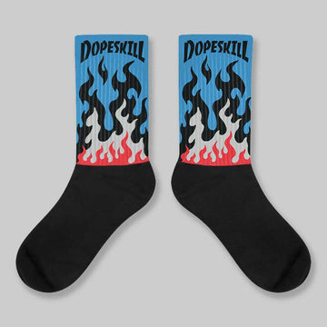 Rare Air 3s DopeSkill Sublimated Sock FIRE Graphic