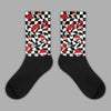 Jordan 14 "Black/White" DopeSkill Sublimated Socks Mushroom Graphic Streetwear