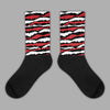 Jordan 12 “Red Taxi” DopeSkill Sublimated Socks Abstract Tiger Graphic Streetwear