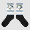 Blue Grey 13s DopeSkill Sublimated Socks Horizontal Stripes Graphic