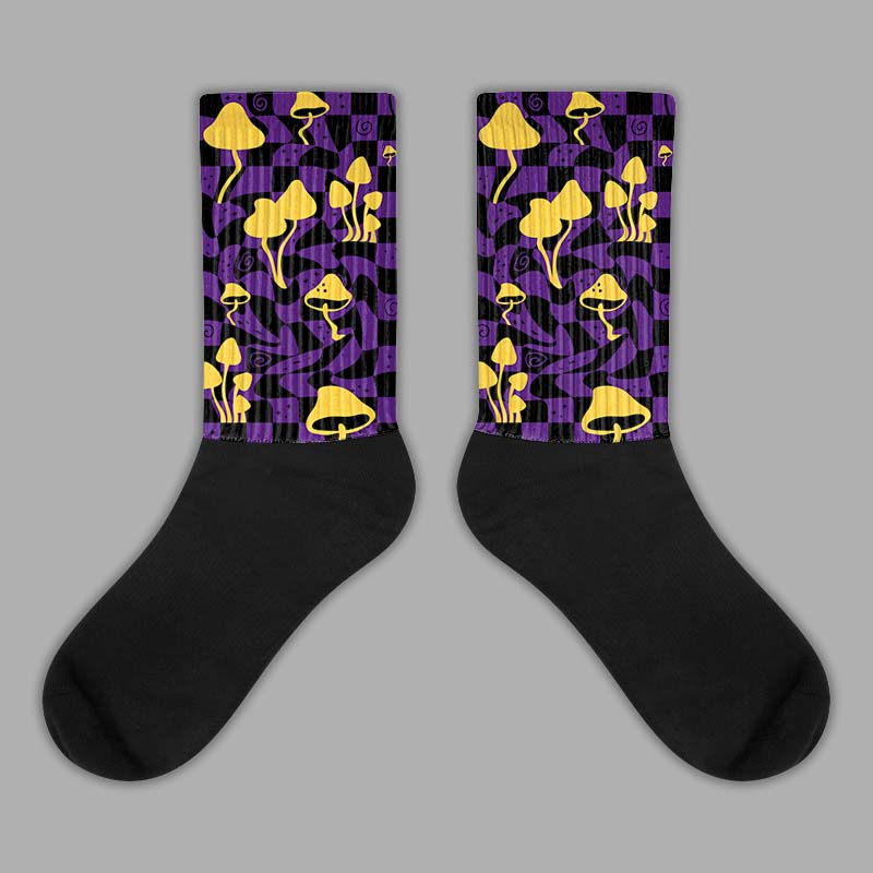 Jordan 12 "Field Purple" DopeSkill Sublimated Socks Mushroom Graphic Streetwear