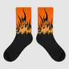 Jordan 12 Retro Brilliant Orange DopeSkill Sublimated Socks FIRE Graphic Streetwear