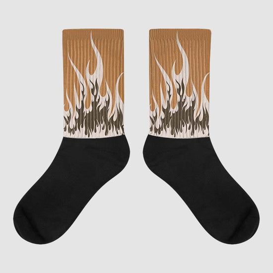 Jordan 3 Retro Palomino DopeSkill Sublimated Socks FIRE Graphic Streetwear