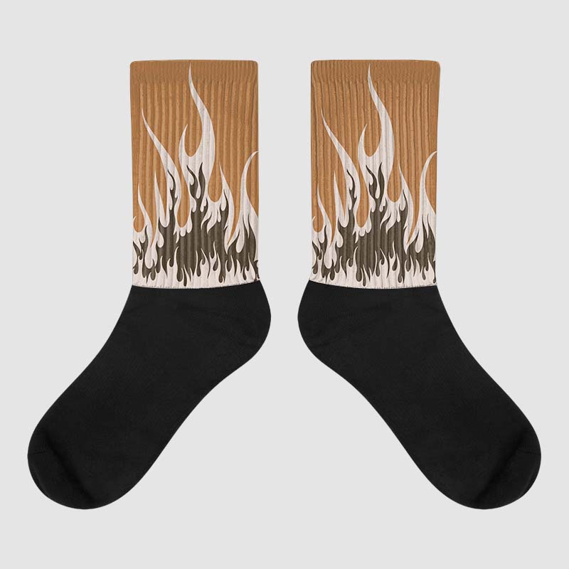 Jordan 3 Retro Palomino DopeSkill Sublimated Socks FIRE Graphic Streetwear