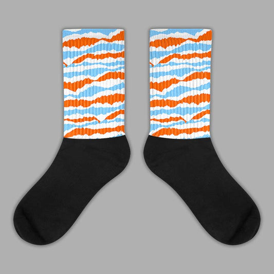 Dunk Low Futura University Blue DopeSkill Sublimated Socks Abstract Tiger Graphic Streetwear