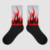 Jordan 2 Retro "Black Cement" DopeSkill Sublimated Socks FIRE Graphic Streetwear