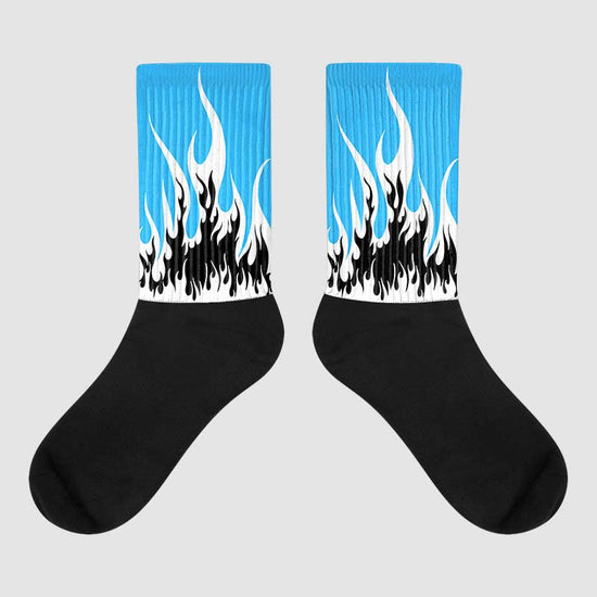 Jordan 1 High Retro OG “University Blue” DopeSkill Sublimated Socks FIRE Graphic Streetwear