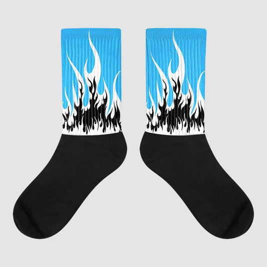 Jordan 1 High Retro OG “University Blue” DopeSkill Sublimated Socks FIRE Graphic Streetwear