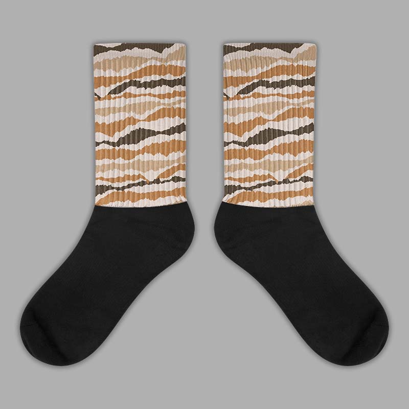 Jordan 3 Retro Palomino DopeSkill Sublimated Socks Abstract Tiger Graphic Streetwear