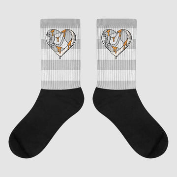 Dunk Cool Grey DopeSkill Sublimated Socks Horizontal Stripes Graphic