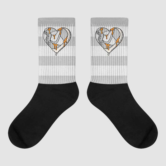 Dunk Cool Grey DopeSkill Sublimated Socks Horizontal Stripes Graphic