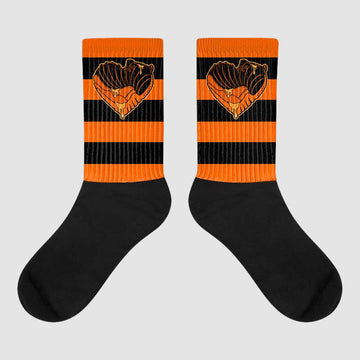 Jordan 12 Retro Brilliant Orange DopeSkill Sublimated Socks Horizontal Stripes Graphic Streetwear