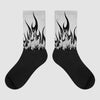 Jordan 3 “Off Noir” DopeSkill Sublimated Socks FIRE Graphic Streetwear