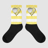 Jordan 11 Low 'Yellow Snakeskin' DopeSkill Sublimated Socks Horizontal Stripes Graphic Streetwear