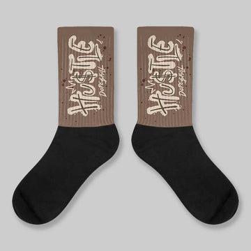 A Ma Maniere x Dark Mocha 4s DopeSkill Sublimated Sock Hustle Graphic