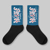 French Blue 12s DopeSkill Sublimated Sock Hustle Graphic