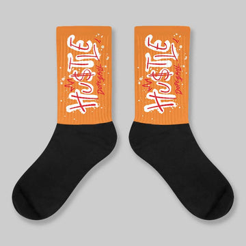 'Orange Citrus' 3s DopeSkill Sublimated Socks Hustle Graphic