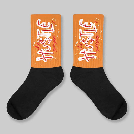 'Orange Citrus' 3s DopeSkill Sublimated Socks Hustle Graphic