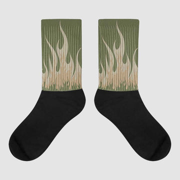 Air Max 90 Ballistic Neutral Olive DopeSkill Sublimated Socks FIRE Graphic Streetwear