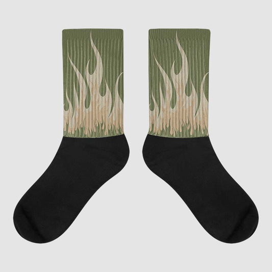 Air Max 90 Ballistic Neutral Olive DopeSkill Sublimated Socks FIRE Graphic Streetwear