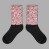 Jordan 3 GS “Red Stardust” DopeSkill Sublimated Socks Slime Graphic Streetwear