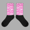 Jordan 4 GS “Hyper Violet” DopeSkill Sublimated Socks Abstract Tiger Graphic Streetwear