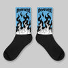 University Blue 14s DopeSkill Sublimated Sock FIRE Graphic