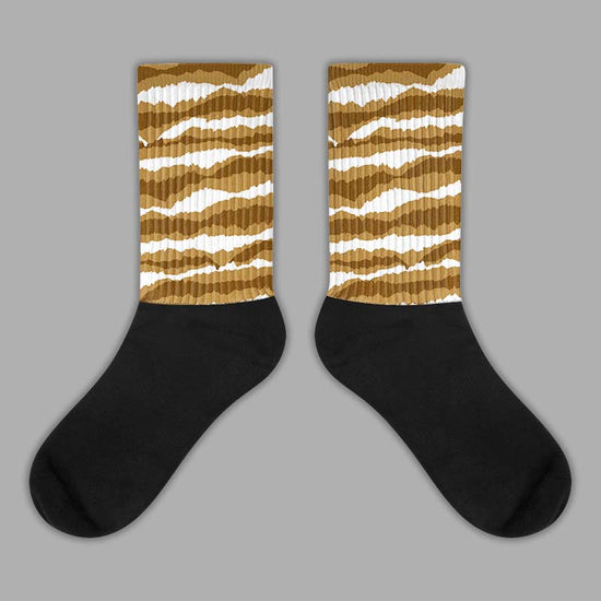 Jordan 13 Wheat 2023 DopeSkill Sublimated Socks Abstract Tiger Streetwear