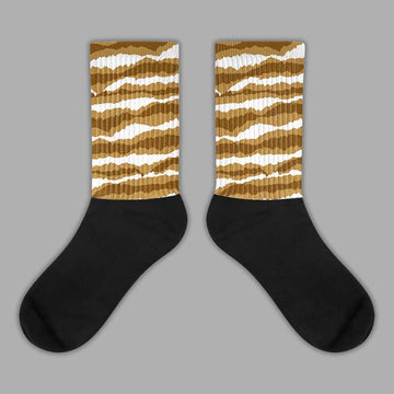 Jordan 13 Wheat 2023 DopeSkill Sublimated Socks Abstract Tiger Streetwear